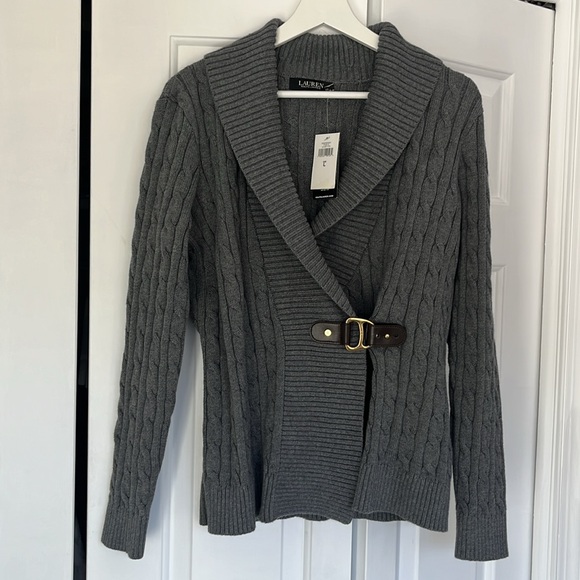 Ralph Lauren cable knit buckle sweater - Picture 2 of 5